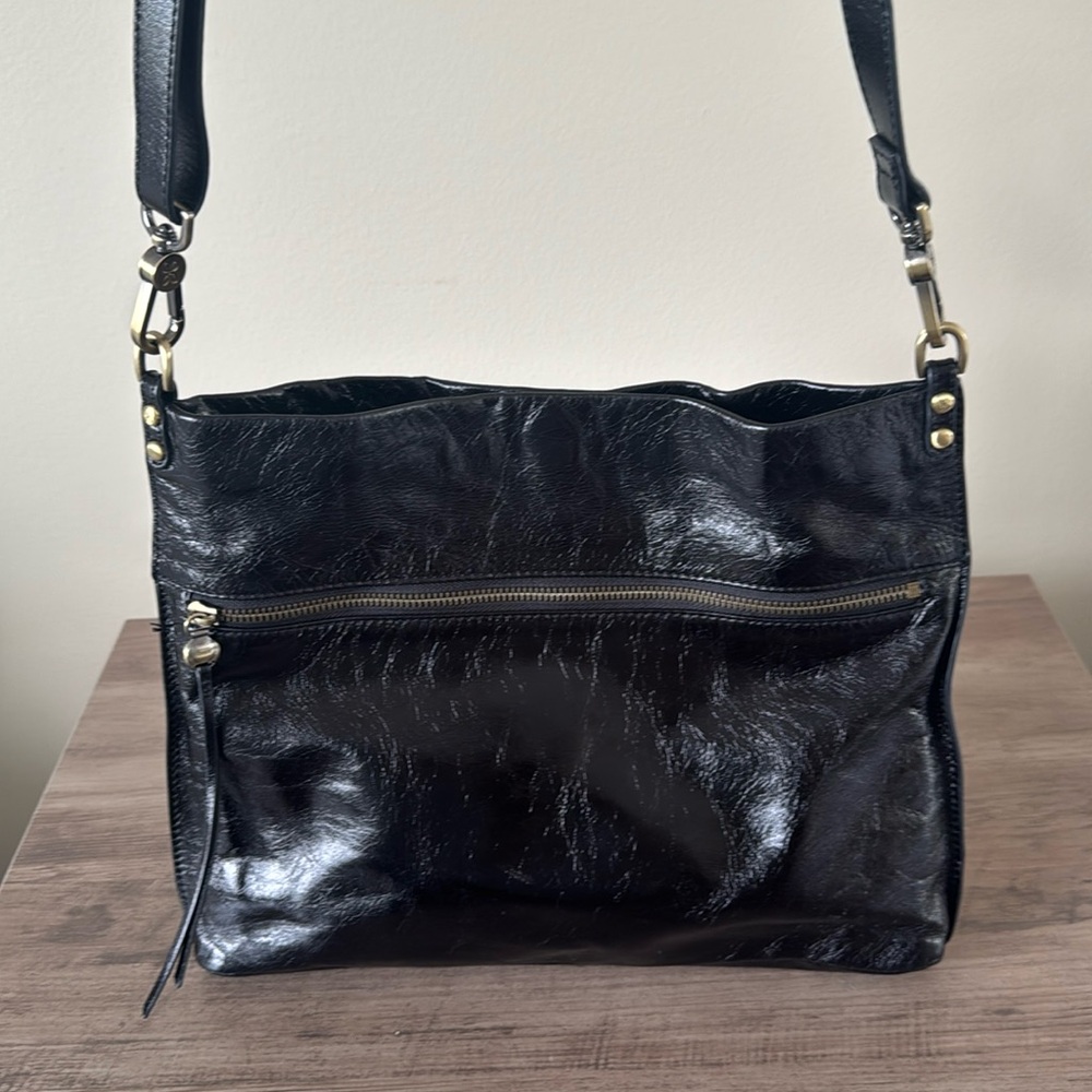 Black leather HOBO Crossbody